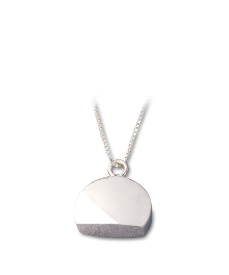 Ascheanhänger Am-Urn-Let aus Sterlingsilber Halbkreis