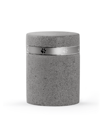 Naturstoffurne Edition Herakles Steinoptik mit Pfotenband