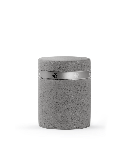 Naturstoffurne Edition Herakles Steinoptik mit Pfotenband