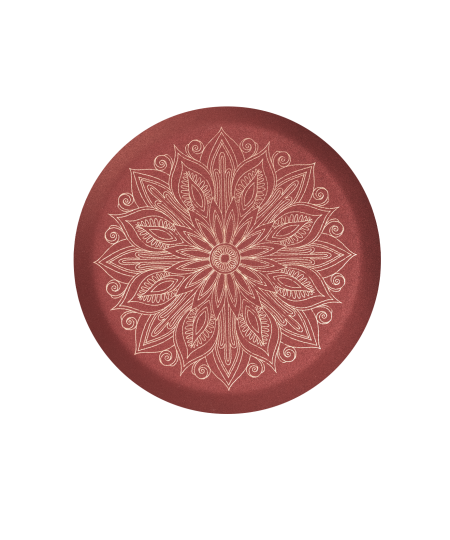 Metallurne Edition Mandala Varianten zweifarbig, Deckelmotiv, Kupferband gebürstet