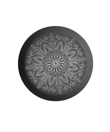 Metallurne Edition Mandala Varianten zweifarbig, Deckelmotiv, Kupferband gebürstet