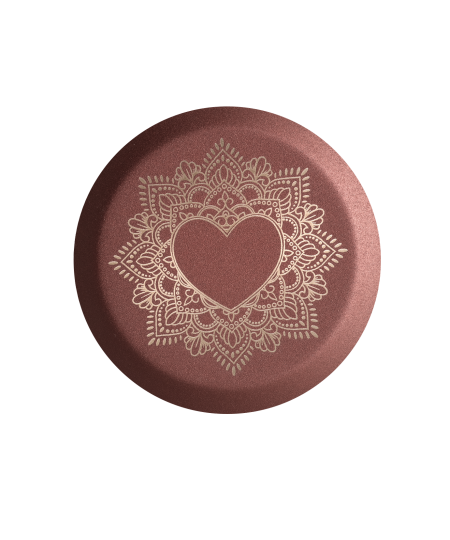 Metallurne Edition Mandala Varianten zweifarbig, Deckelmotiv, Kupferband gebürstet