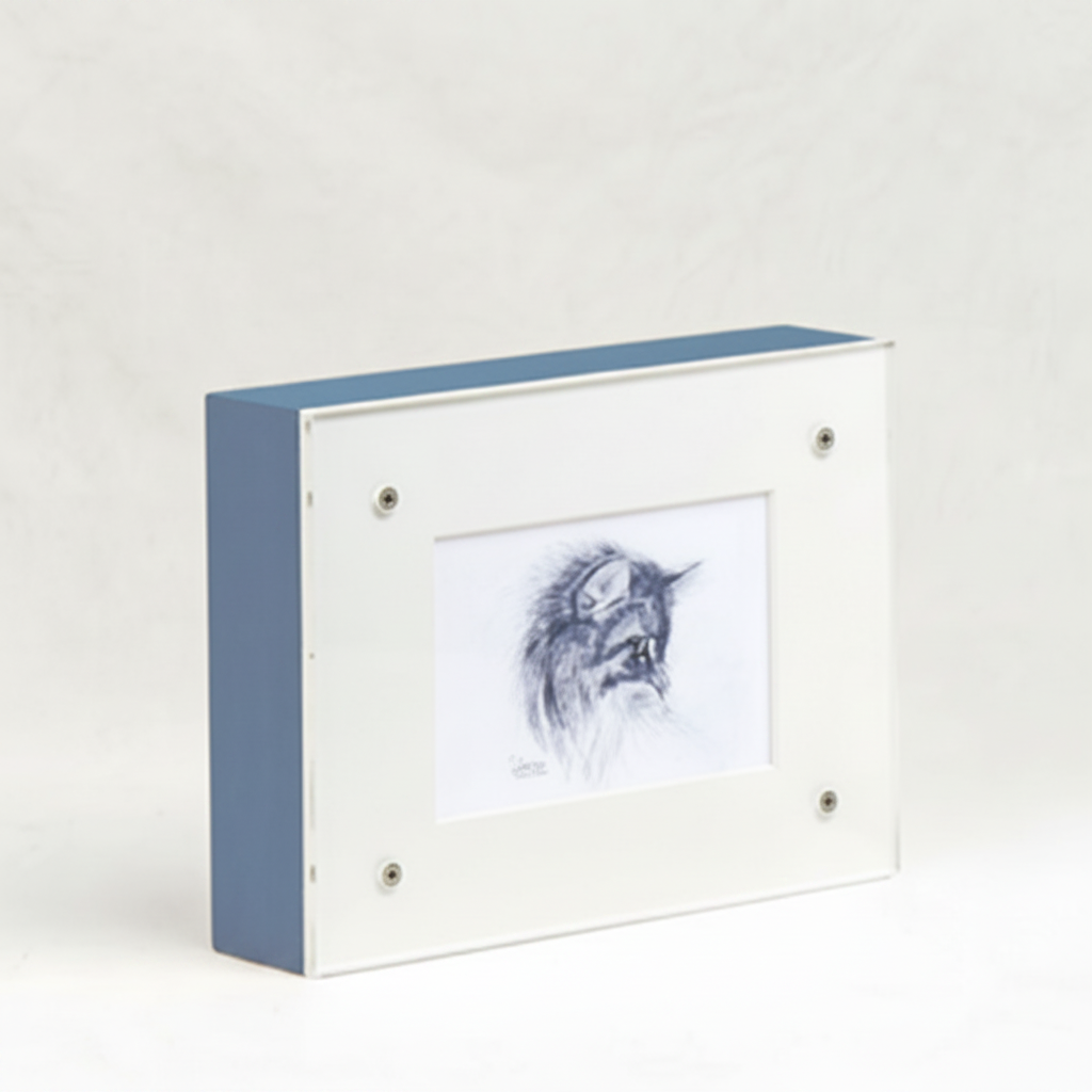 Urne blau quadratisch